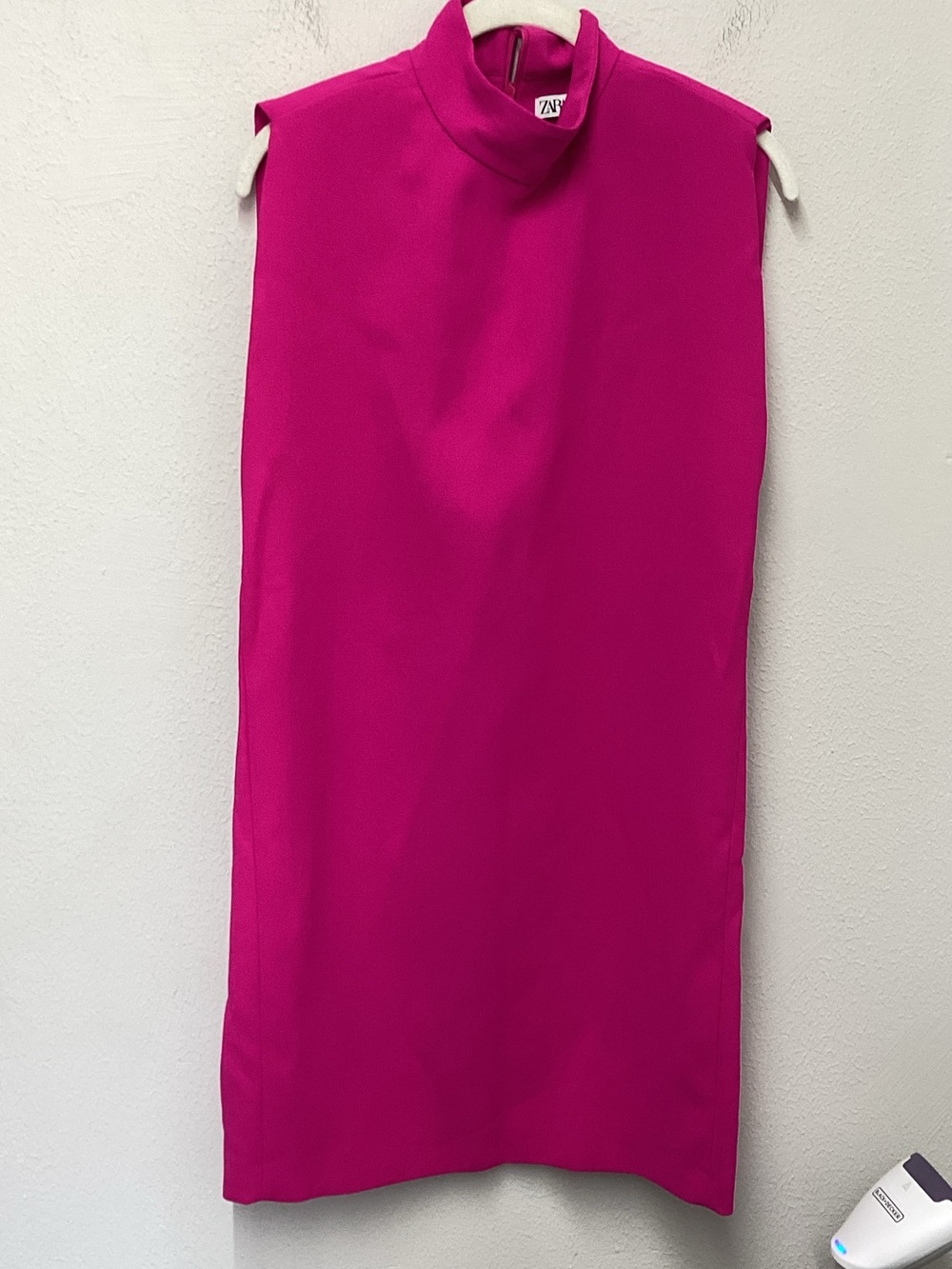 Zara Vibrant Fuchsia Sleeveless Shift Dress